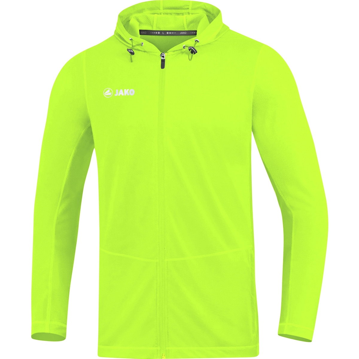 JAKO - Run 2.0 Jack Met Capuchon, Dames, Neon Groen, 36