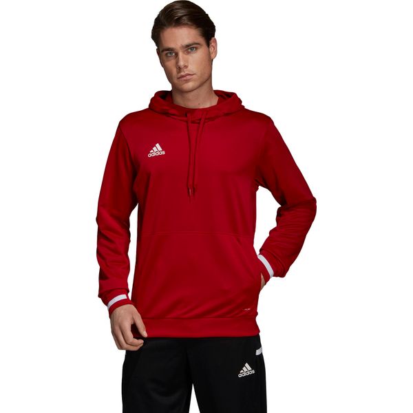 Adidas Team 19 Sweater Met Kap Heren - Rood / Wit