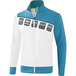 Erima 5-C Trainingsvest Heren - Wit / Oriental Blue / Colonial Blue