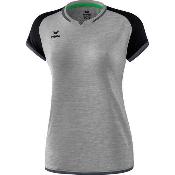 Erima Zenari 3.0 Volleybalshirt Dames - Grey Melange / Zwart / Donkergrijs