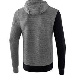 Voorvertoning: Erima 5-C Sweatshirt Met Capuchon Kinderen - Zwart / Grey Melange / Wit