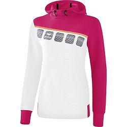 Erima 5-C Sweat À Capuche Femmes - Blanc / Love Rose / Peach
