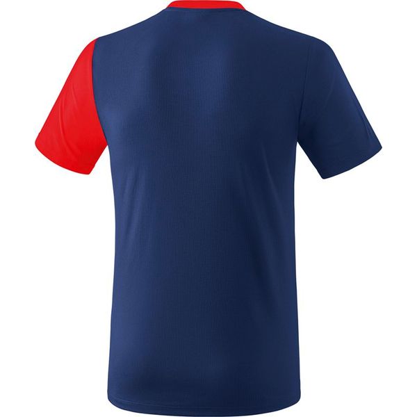 Erima 5-C T-Shirt Heren - New Navy / Rood / Wit