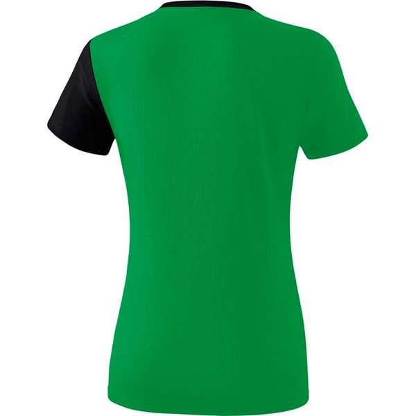Erima 5-C T-Shirt Dames - Smaragd / Zwart / Wit