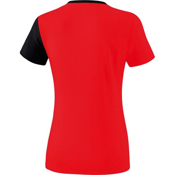 Erima 5-C T-Shirt Dames - Rood / Zwart / Wit