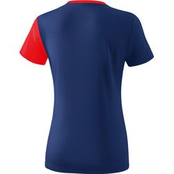 Voorvertoning: Erima 5-C T-Shirt Dames - New Navy / Rood / Wit