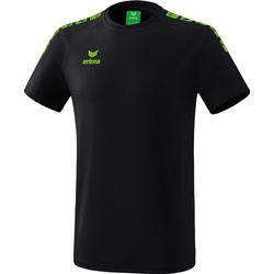 Voorvertoning: Erima Essential 5-C T-Shirt Kinderen - Zwart / Green Gecko