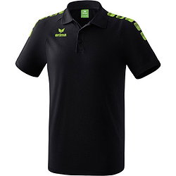 Erima Essential 5-C Polo Kinder - Schwarz / Green Gecko