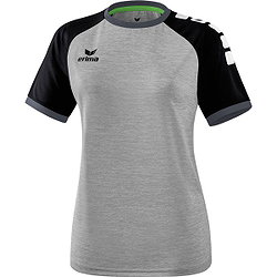 Erima Zenari 3.0 Maillot Manches Courtes Femmes - Gris Melange / Noir / Gris Foncé