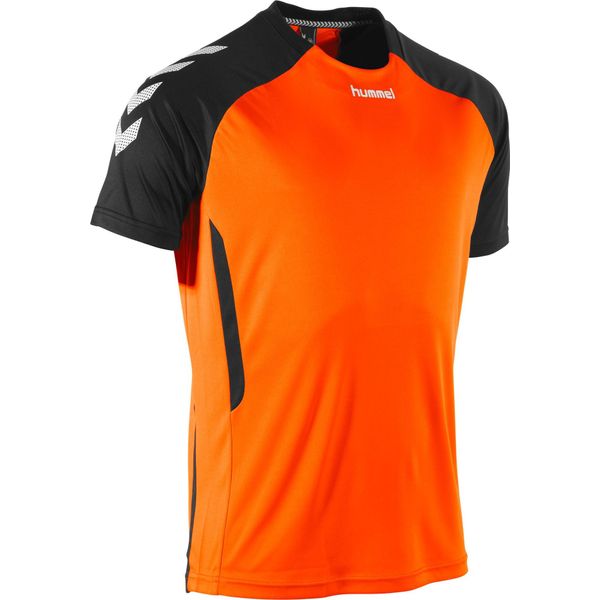 Hummel Aarhus Shirt Korte Mouw Kinderen - Fluo Oranje / Zwart