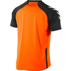 Voorvertoning: Hummel Aarhus Shirt Korte Mouw Kinderen - Fluo Oranje / Zwart