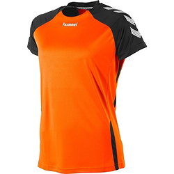 Hummel Aarhus Maillot Manches Courtes Femmes - Orange Fluo / Noir