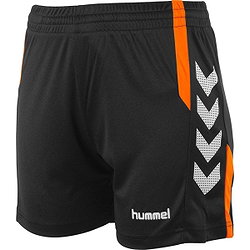Hummel Aarhus Short Dames - Zwart / Fluo Oranje