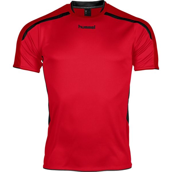 Hummel Preston Shirt Korte Mouw Kinderen - Rood / Zwart