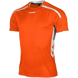 Hummel Preston Trikot Kurzarm Kinder - Orange / Weiß
