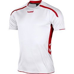 Hummel Preston Maillot Manches Courtes Enfants - Blanc / Rouge
