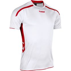 Voorvertoning: Hummel Preston Shirt Korte Mouw Kinderen - Wit / Rood
