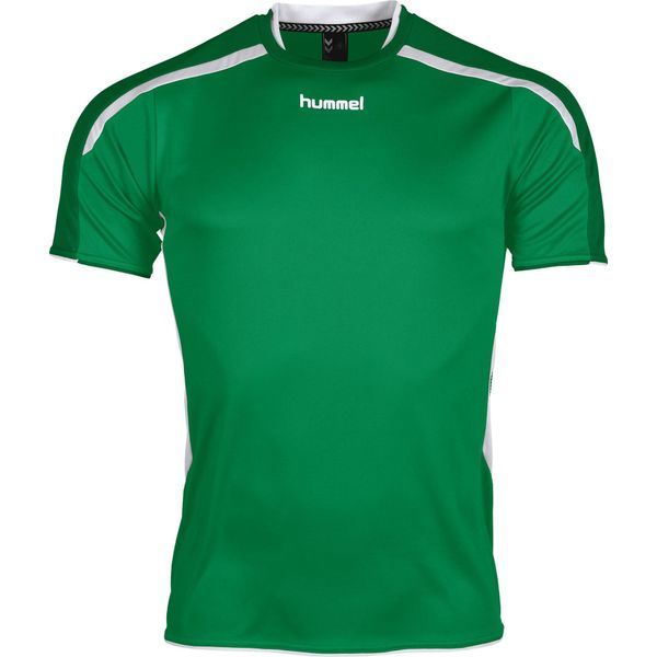 Hummel Preston Shirt Korte Mouw Kinderen - Groen / Wit