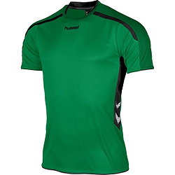 Hummel Preston Maillot Manches Courtes Hommes - Vert / Noir