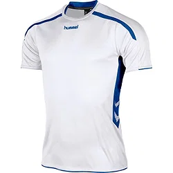 Hummel Preston Maillot Manches Courtes Hommes - Blanc / Royal