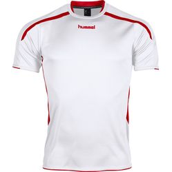 Voorvertoning: Hummel Preston Shirt Korte Mouw Heren - Wit / Rood