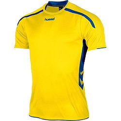 Hummel Preston Shirt Korte Mouw Heren - Geel / Royal