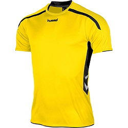 Hummel Preston Maillot Manches Courtes Hommes - Jaune / Noir