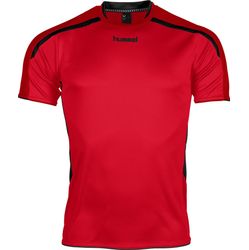 Voorvertoning: Hummel Preston Shirt Korte Mouw Heren - Rood / Zwart