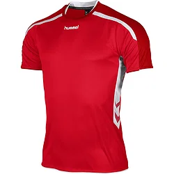 Hummel Preston Maillot Manches Courtes Hommes - Rouge / Blanc