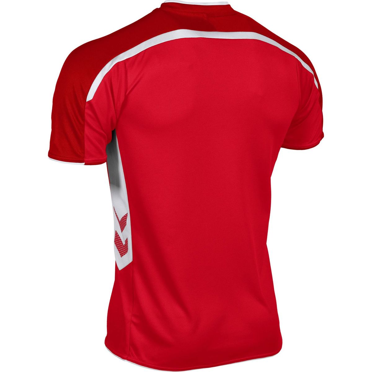 Hummel Preston Shirt Korte Mouw voor Heren Rood Wit Teamswear