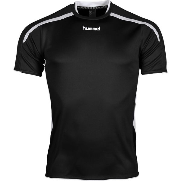 Hummel Preston Shirt Korte Mouw Heren - Zwart / Wit
