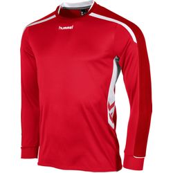 Voorvertoning: Hummel Preston Voetbalshirt Lange Mouw Kinderen - Rood / Wit