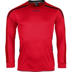 Voorvertoning: Hummel Preston Voetbalshirt Lange Mouw Kinderen - Rood / Zwart