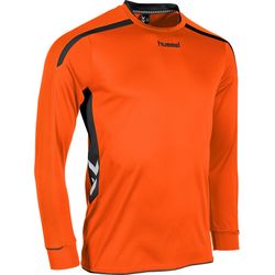 Voorvertoning: Hummel Preston Voetbalshirt Lange Mouw Kinderen - Oranje / Zwart
