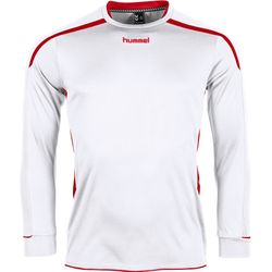 Voorvertoning: Hummel Preston Voetbalshirt Lange Mouw Kinderen - Wit / Rood