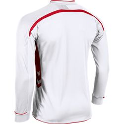 Voorvertoning: Hummel Preston Voetbalshirt Lange Mouw Kinderen - Wit / Rood