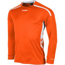 Voorvertoning: Hummel Preston Voetbalshirt Lange Mouw Kinderen - Oranje / Wit