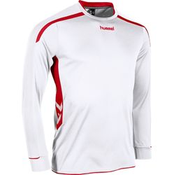 Voorvertoning: Hummel Preston Voetbalshirt Lange Mouw Heren - Wit / Rood