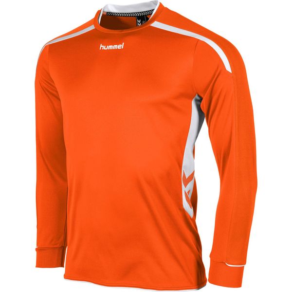 het kan krant Wat Hummel Preston Voetbalshirt Lange Mouw voor Heren | Oranje - Wit | Teamswear
