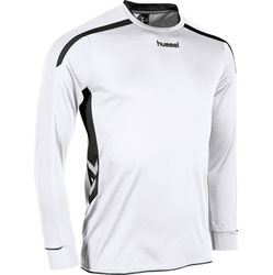 Voorvertoning: Hummel Preston Voetbalshirt Lange Mouw Heren - Wit / Zwart