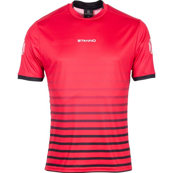 Stanno Fusion Shirt Korte Mouw Heren - Rood / Zwart