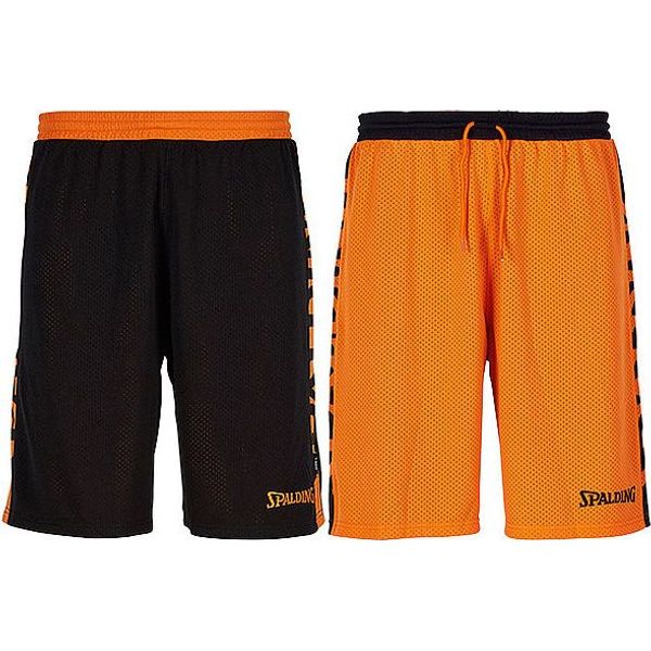 Spalding Essential 2.0 Reversible Short Heren - Zwart / Oranje
