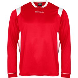 Voorvertoning: Stanno Arezzo Voetbalshirt Lange Mouw Kinderen - Rood / Wit