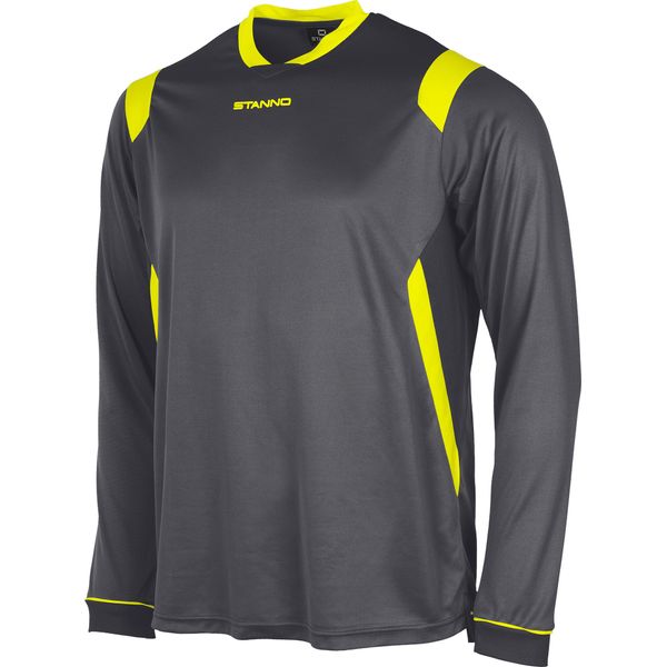Stanno Arezzo Maillot À Manches Longues Hommes - Anthracite / Jaune Fluo