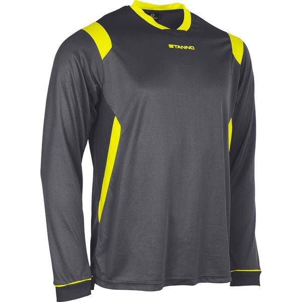 Stanno Arezzo Maillot À Manches Longues Hommes - Anthracite / Jaune Fluo