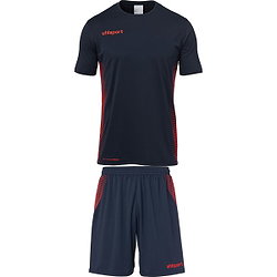 Uhlsport Score Sport-Outfit Kurzarm Kinder - Marine / Neonrot