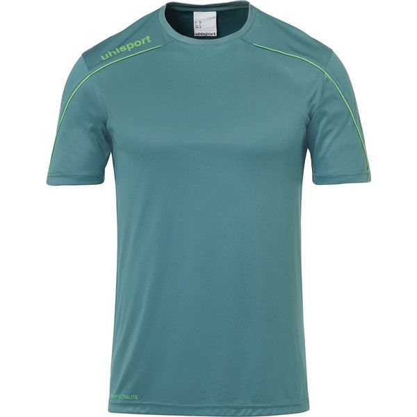 Uhlsport Stream 22 Shirt Korte Mouw Kinderen - Fir Green / Fluo Groen