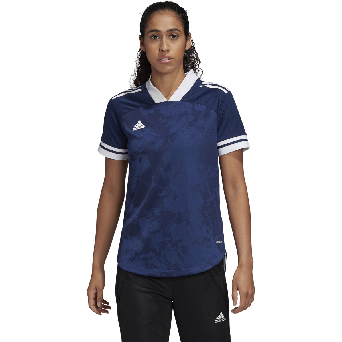 Adidas Condivo 20 Shirt Korte Mouw voor Dames | Marine | Teamswear