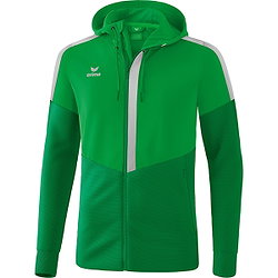 Erima Squad Trainingsjack Met Capuchon Kinderen - Fern Green / Smaragd / Silver Grey
