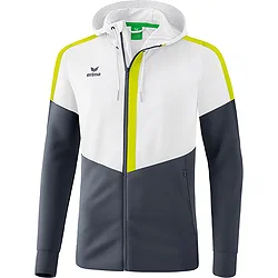 Erima Squad Veste D'entraînement À Capuche Hommes - Blanc / Silver Grey / Lime